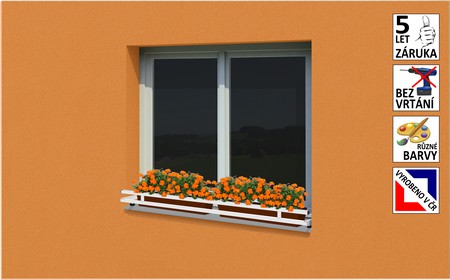 okenní zahradka dvojita- drzak truhliku bez vrtani