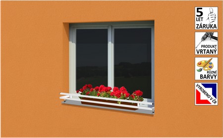 zahradka na okno dvojita- drzak truhliku
